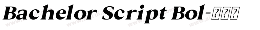 Bachelor Script Bol字体转换